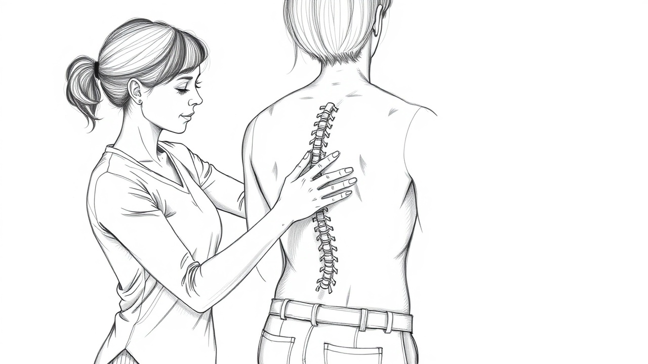 помощник снимает мерки длины спины