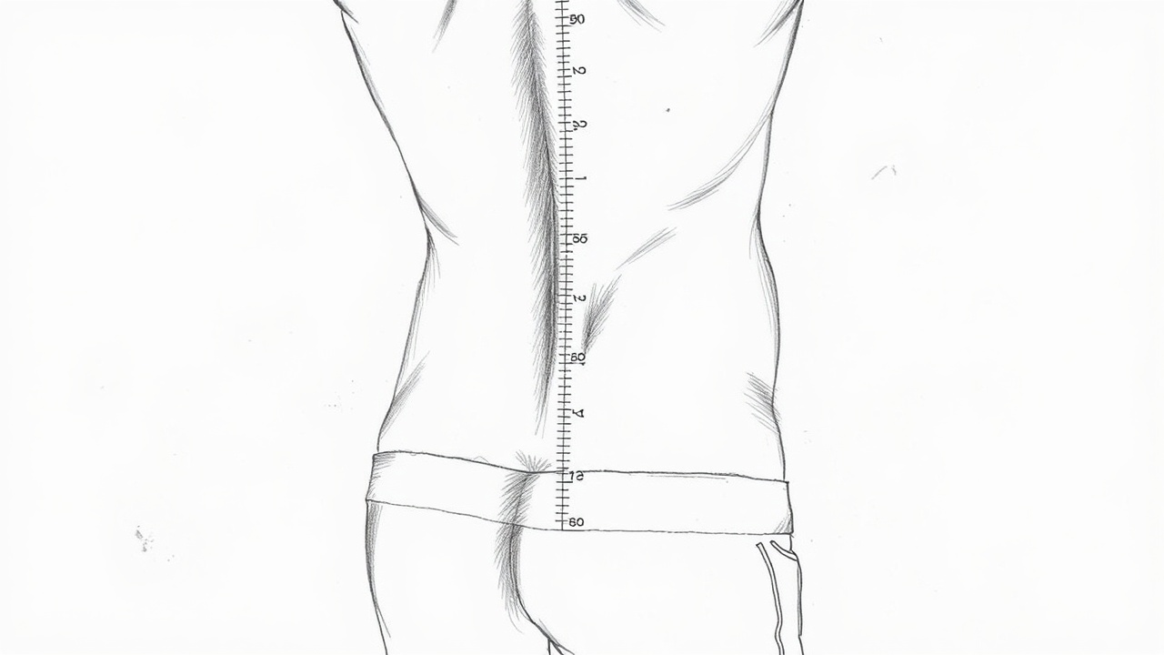 измерение длины спины до талии